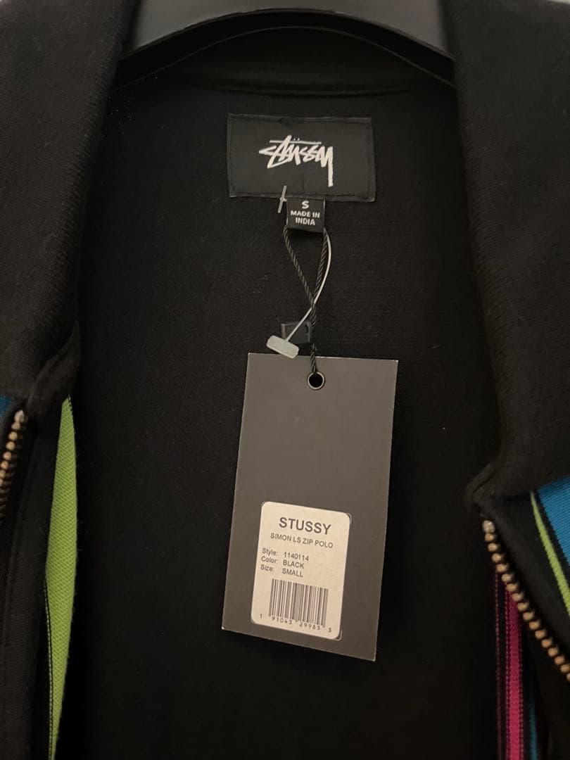 値下げ‼️【新品未使用】Stussy ストライプ ジップアップジャケット S