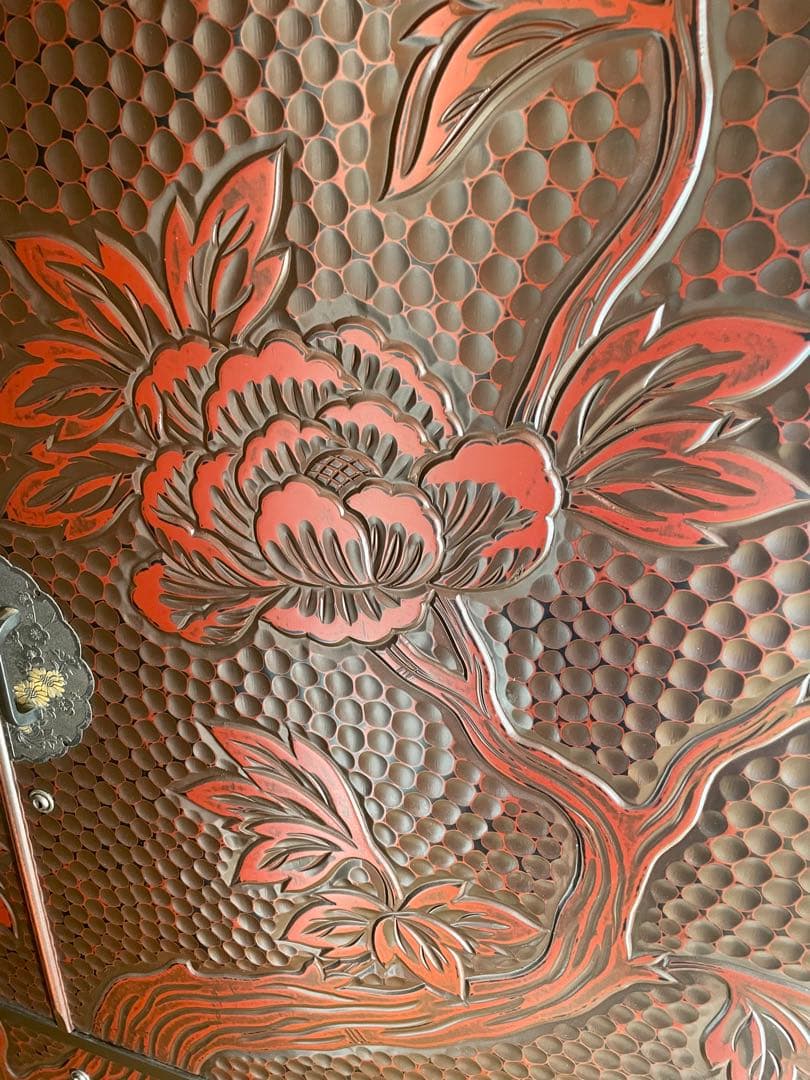 鎌倉彫り　佐藤恵仙作品　桐タンス　着物保管