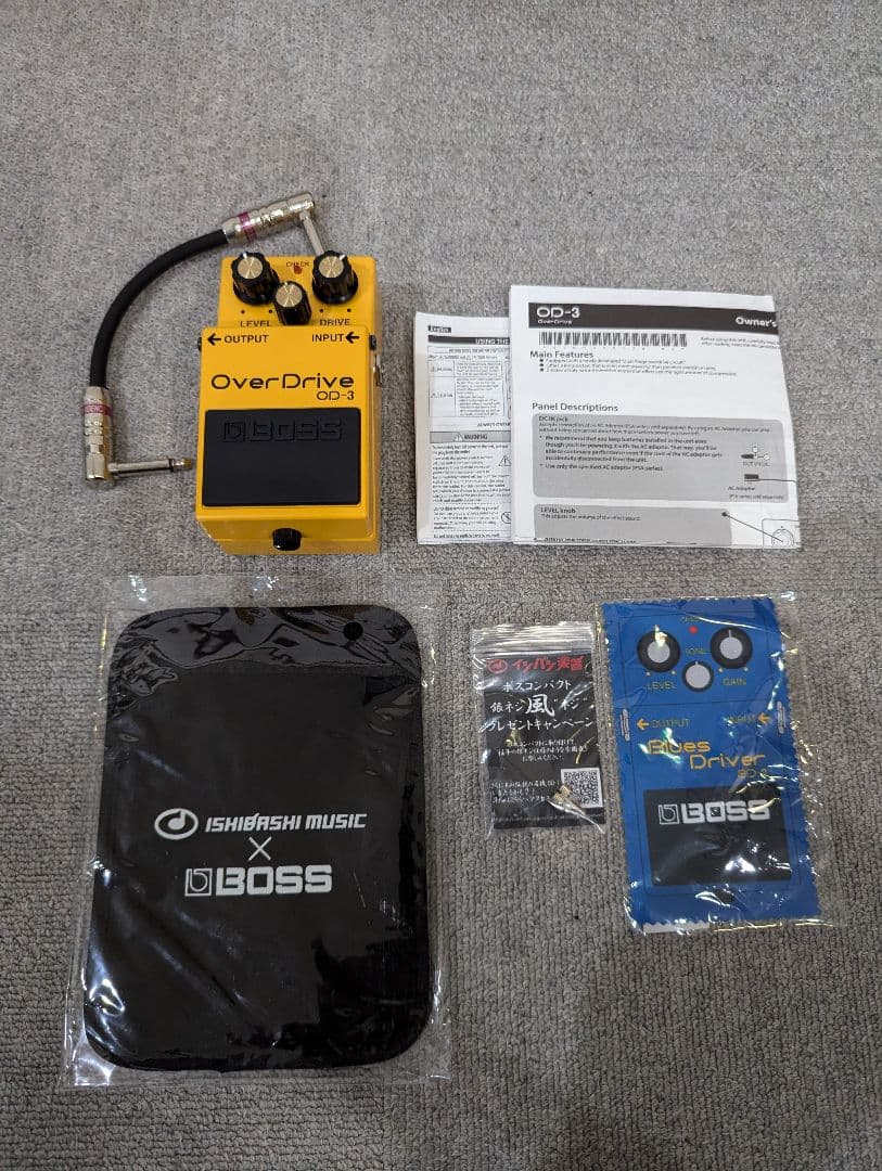 Boss OD-3 over drive ※ケーブル・ケース付 4/28まで掲載