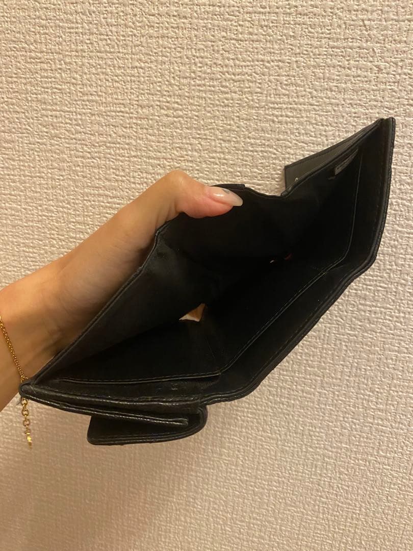 CHANEL シャネル マトラッセ スモールフラップ ウォレット ブラック