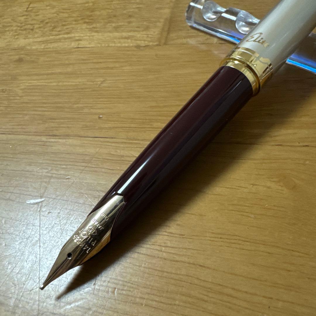 廃盤 PILOT パイロット 万年筆 エリート95S ディープレッド M 14k