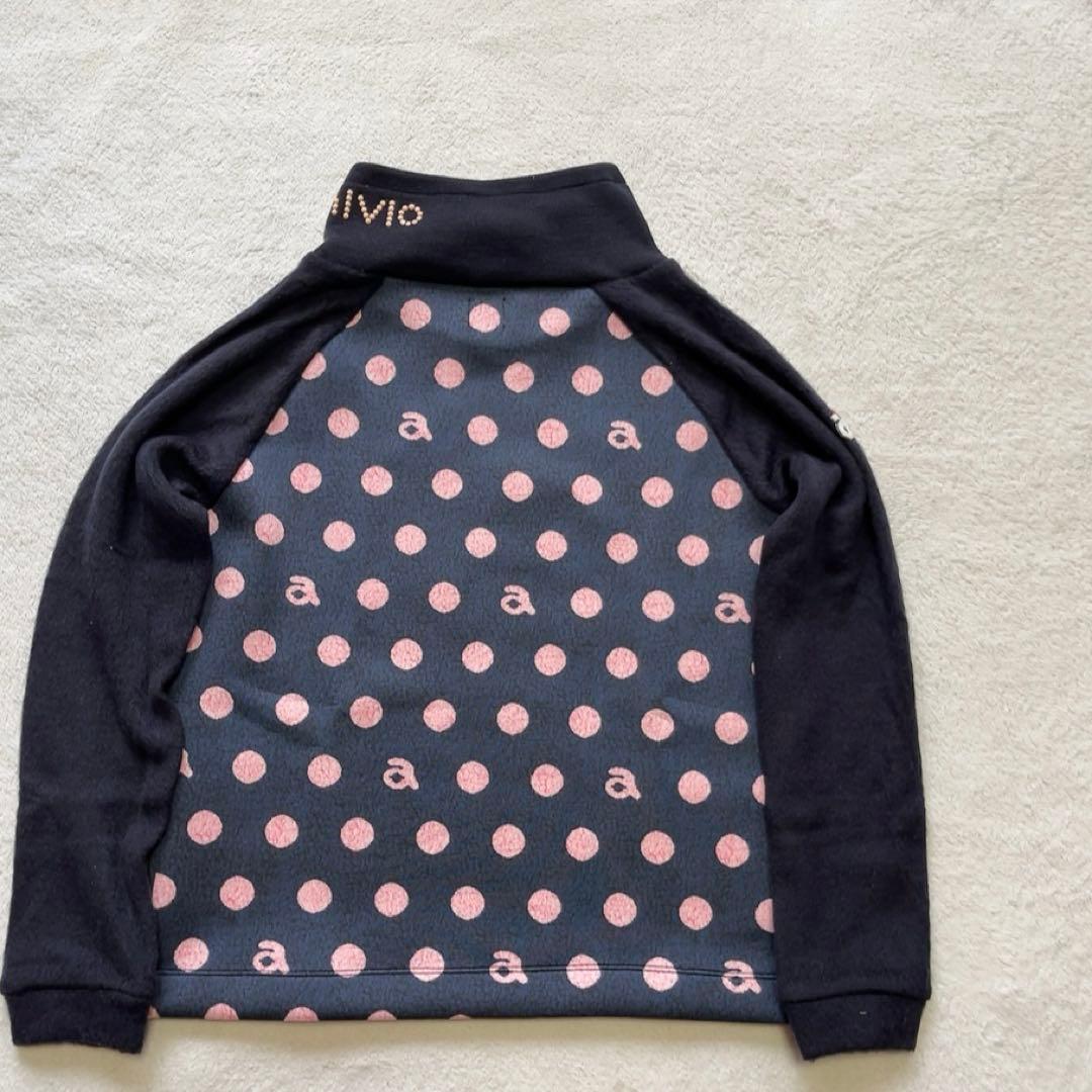 美品　アルチビオ　セットアップ　モックネック　スカート　水玉　ドット　ネイビー