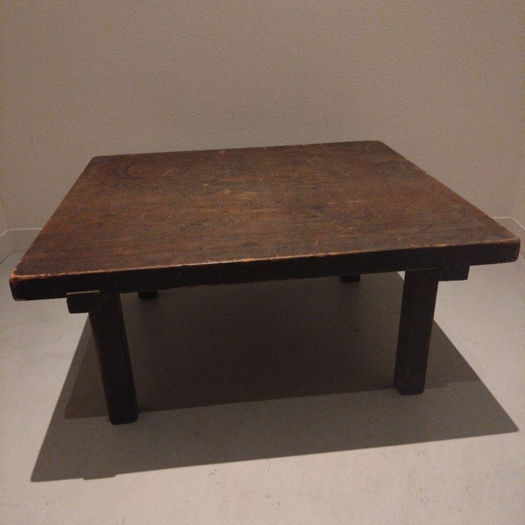 Mt3 木製正方形座卓 ダークブラウン 昭和レトロ ヴィンテージ アンティーク