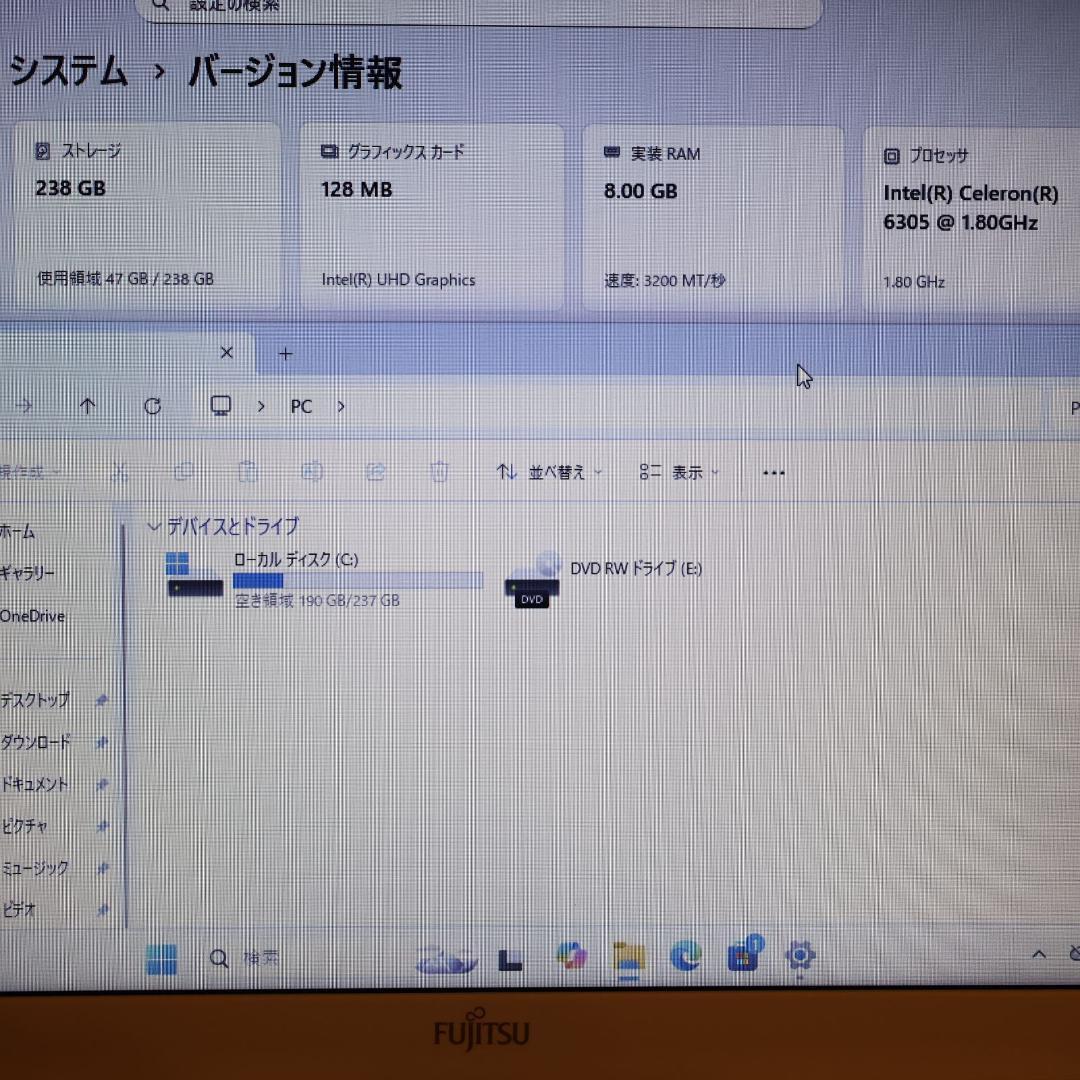 極上美品Win11超高年式11世代CPU/新品SSD/メ8/DVD/無線/カメラ
