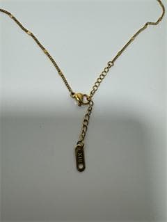 K18ゴールド チェーンネックレス ビーズ付き2.2g