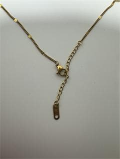 K18ゴールド チェーンネックレス ビーズ付き2.2g