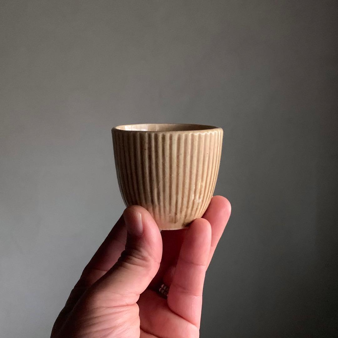 珉平？ 鎬手 筒盃 盃 ぐい呑み ちょこ 酒器 古美術 古道具 アンティーク