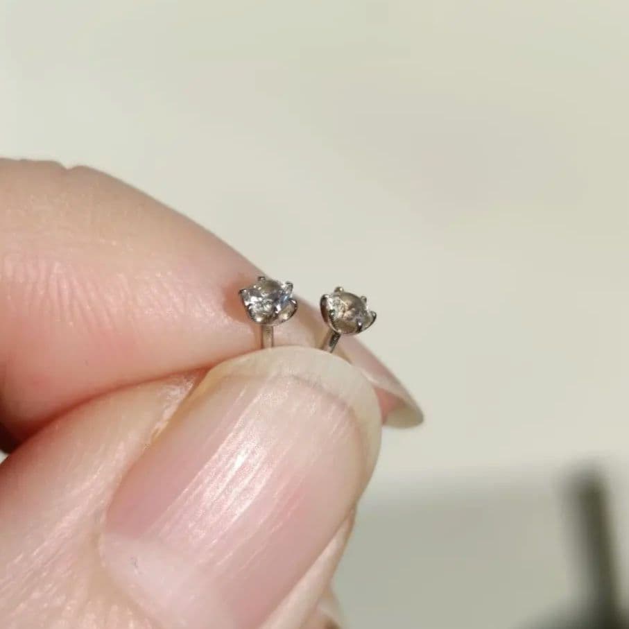 ジュエリーツツミ プラチナ ダイヤモンド ピアス pt900 計0.1ct