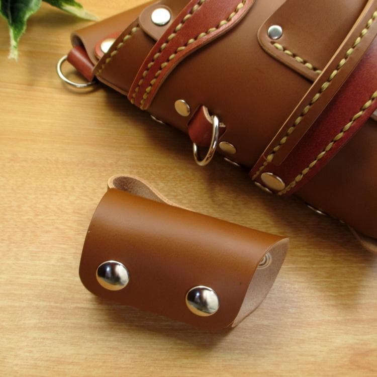 キャメル＆茶色　本革シザーケース＆ブラシケース　６丁差し　SCA-57/CCA