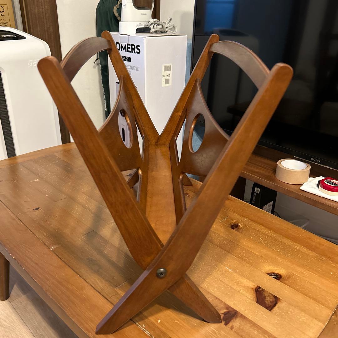 カリモク60 マガジンラック　ウォールナット