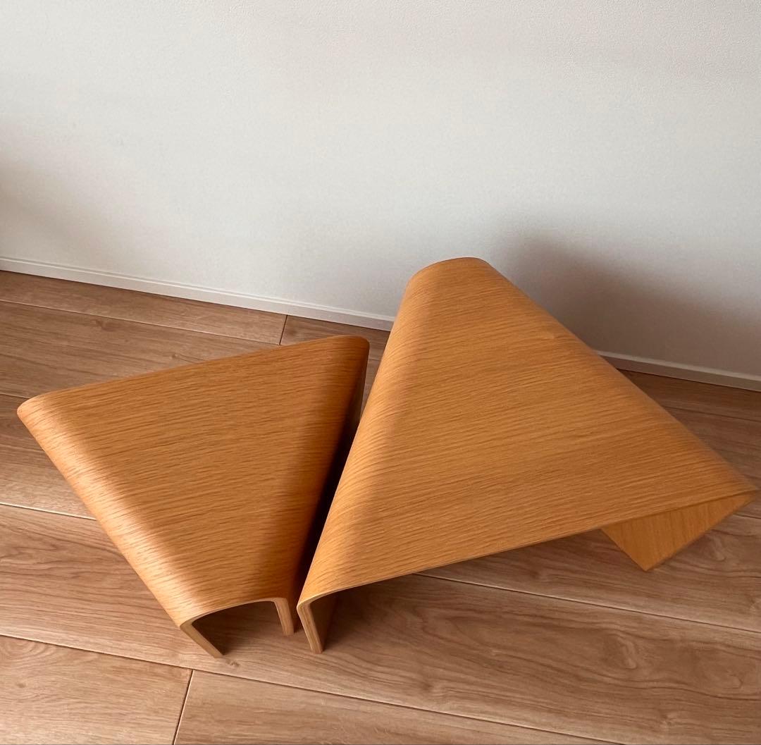 無印良品　重なるテーブルベンチ　大小　オーク材　MUJI