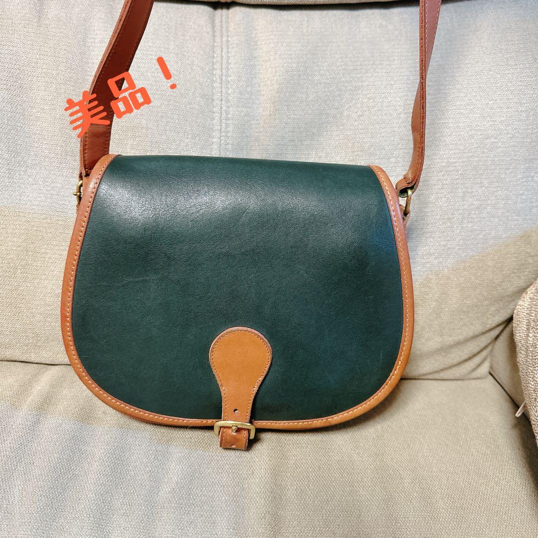 美品!超レア品 オールドコーチ ショルダーバッグ 深緑 OLD COACH