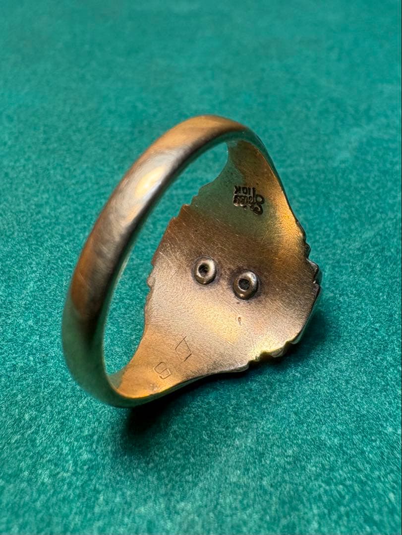 1952年 ヴィンテージ 10k 10金 カレッジリング Spies USA