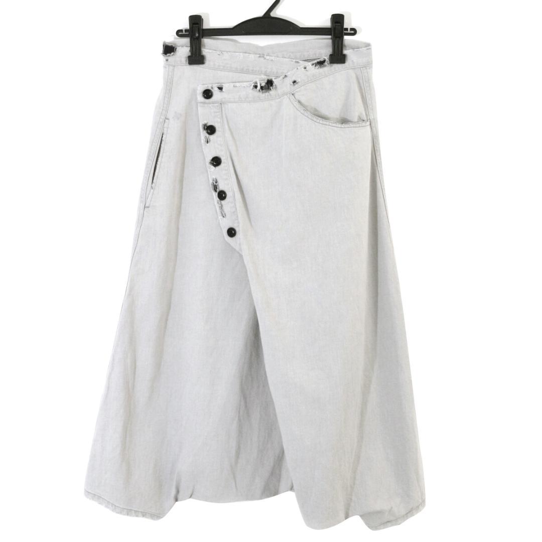 ワイズ ヨウジヤマモト 22SS バイオウォッシュ加工デニムサルエルパンツ