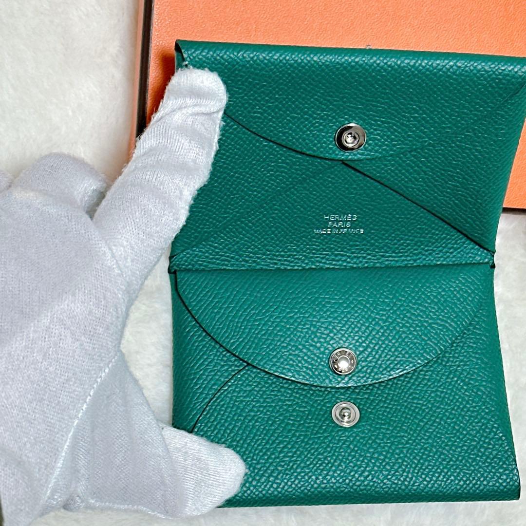 2025.12月新品未使用HERMES ガルヴィデゥオケース　マラカイト
