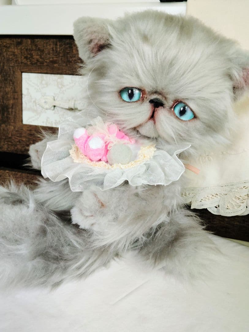 しろくまちゃん❤オーダー❤大きなポッケにゃん❤抱っこサイズ❤アートドール猫ちゃん