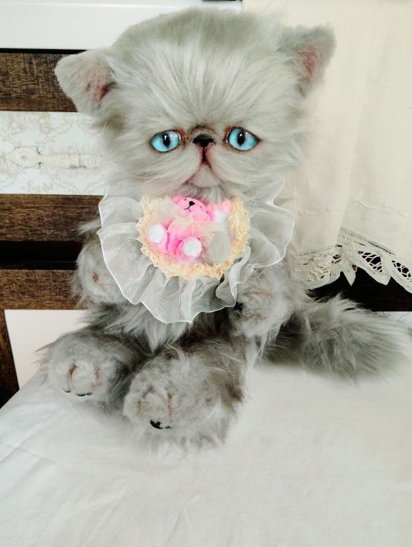 しろくまちゃん❤オーダー❤大きなポッケにゃん❤抱っこサイズ❤アートドール猫ちゃん