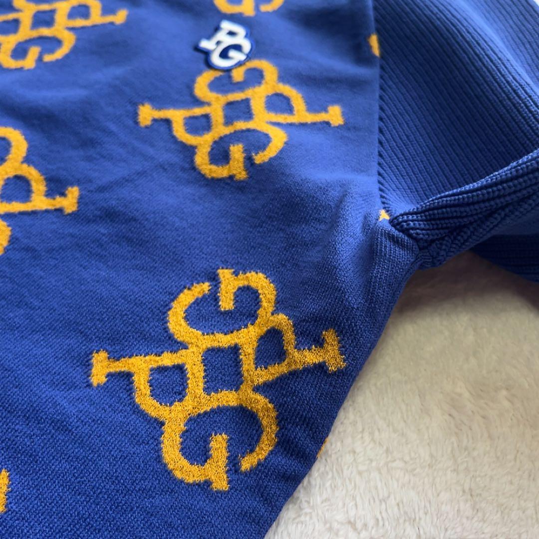 極美品　パーリーゲイツ　ニット　スカート　セットアップ　モノグラム　総柄　ブルー