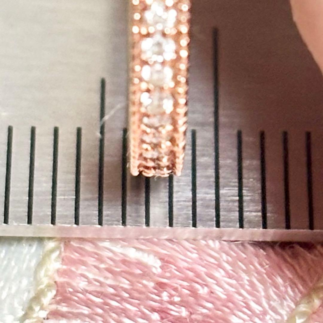 組曲 k10PG ダイヤ ミルグレイン ハーフエタニティ リング