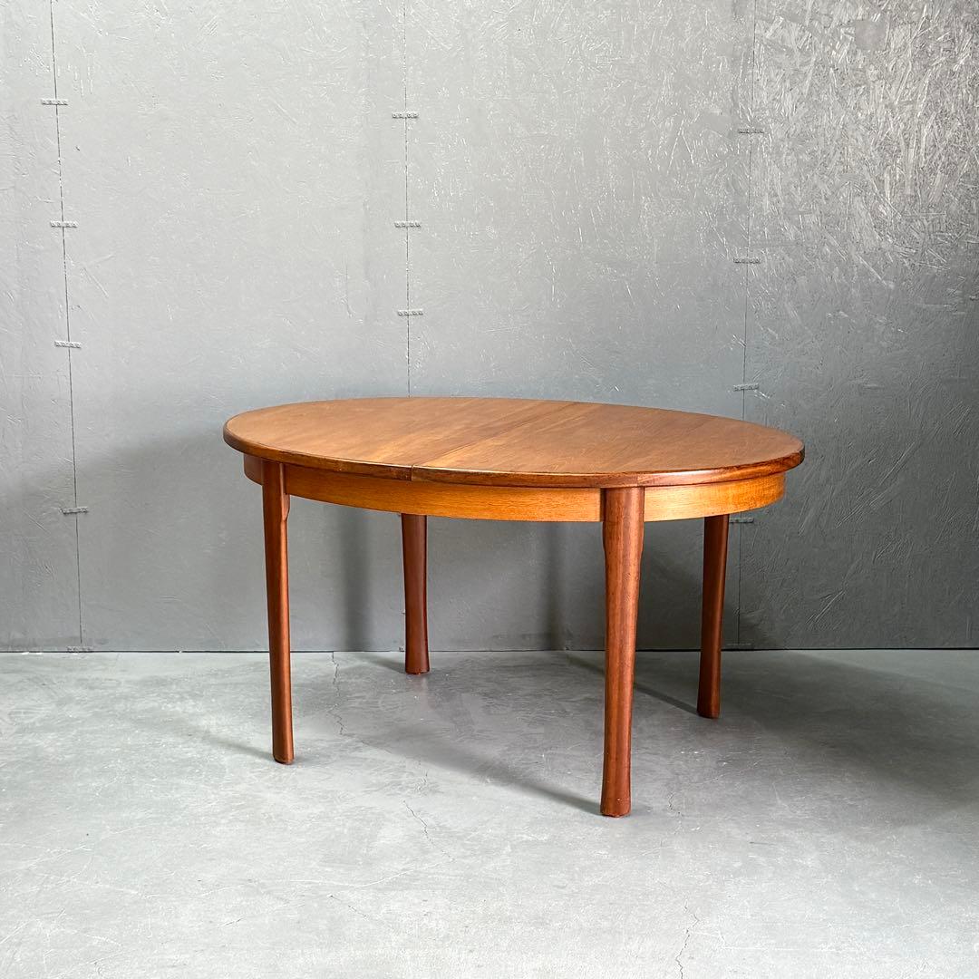 英国 ヴィンテージ チーク オーバルテーブル(401) 脚着脱可