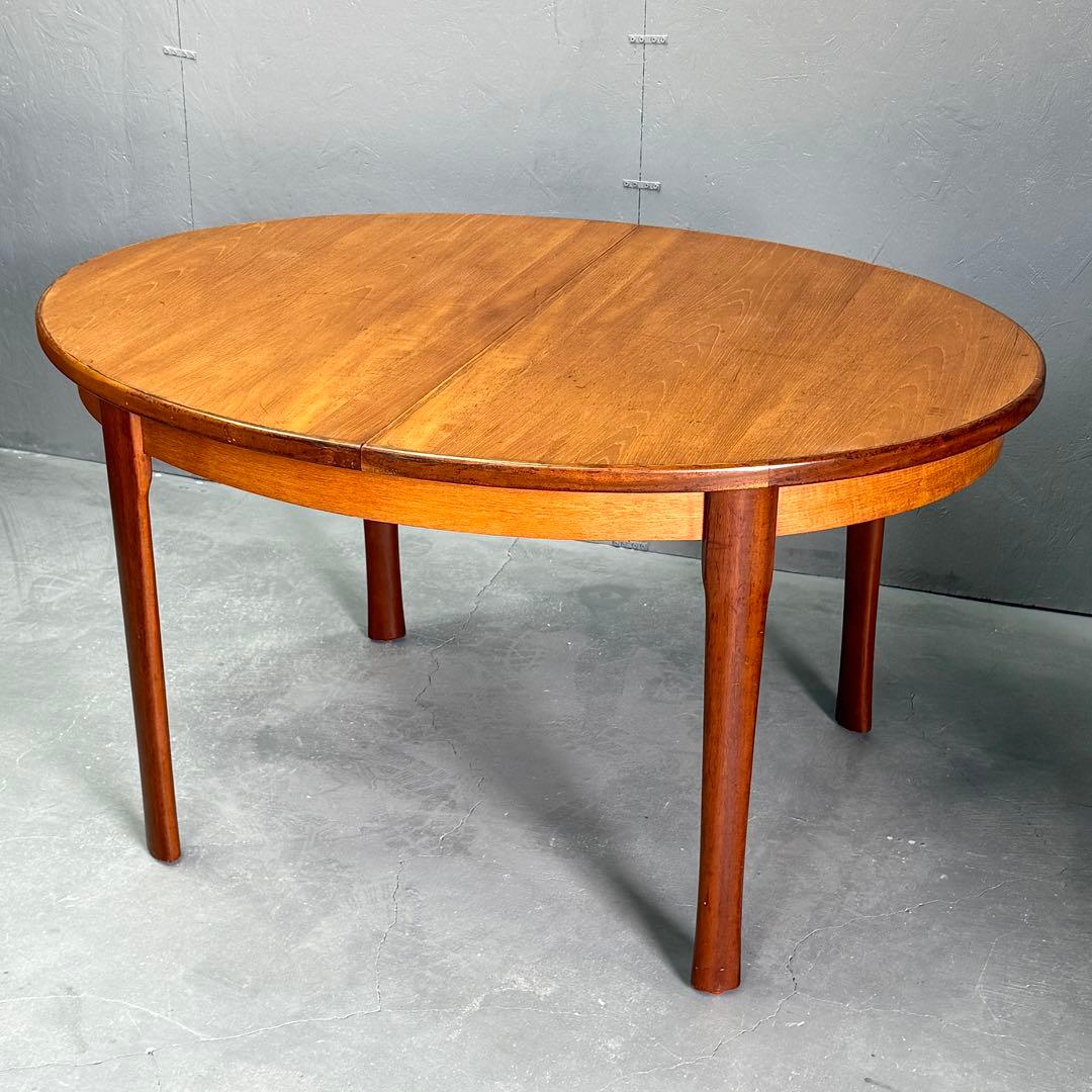 英国 ヴィンテージ チーク オーバルテーブル(401) 脚着脱可