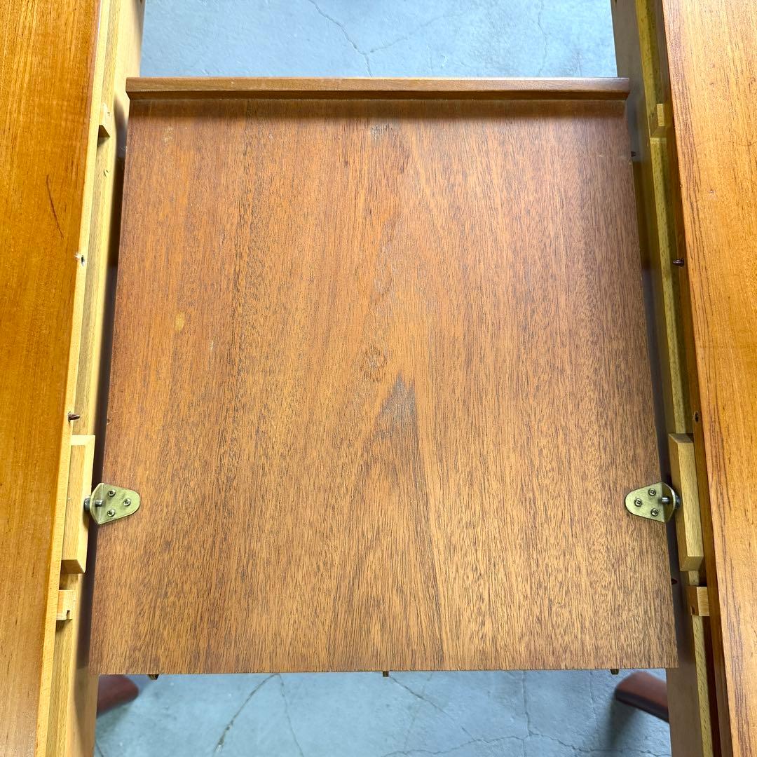 英国 ヴィンテージ チーク オーバルテーブル(401) 脚着脱可