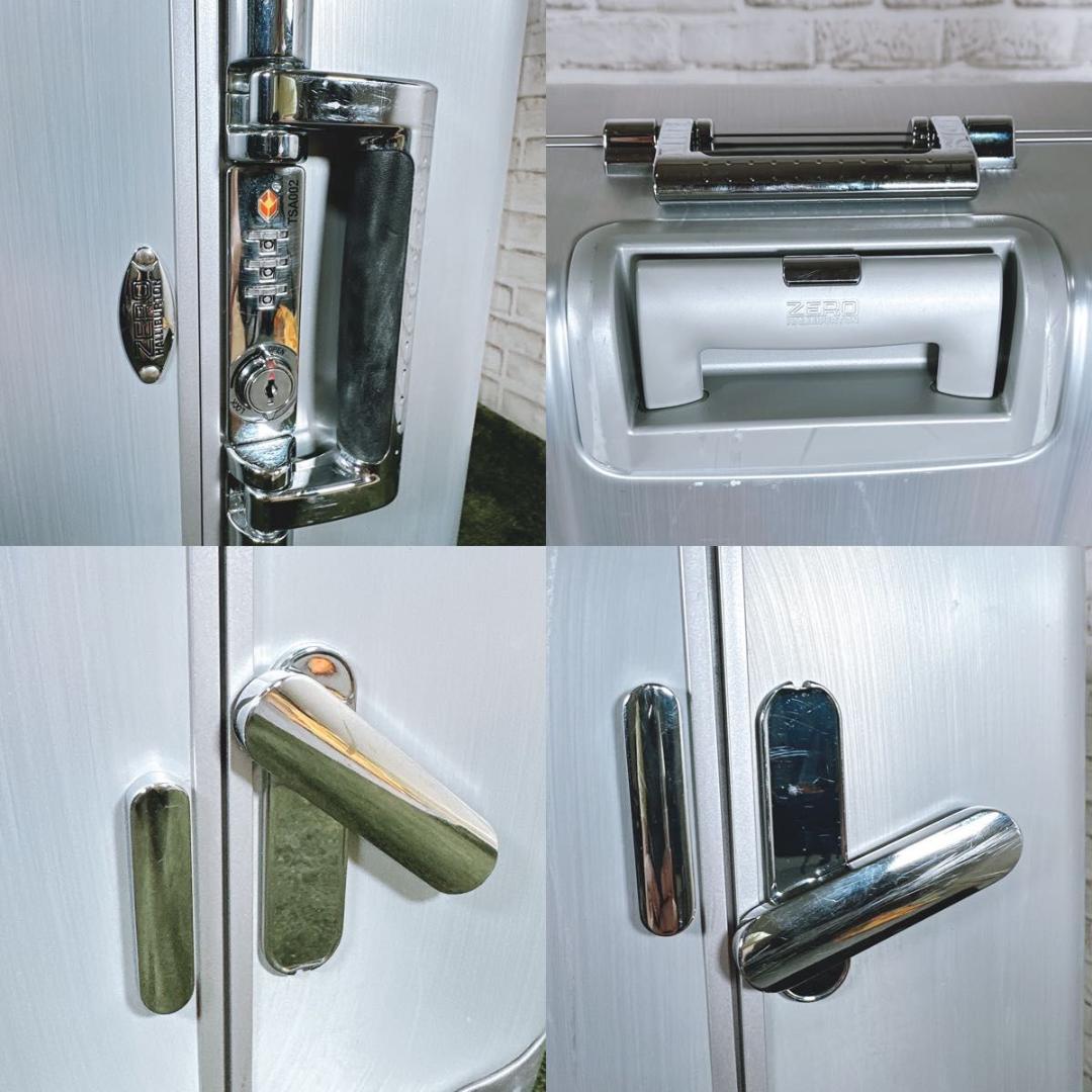 ゼロハリバートン　シルバー　キャリーケース　大型　TSAロック　アルミ　内装美品