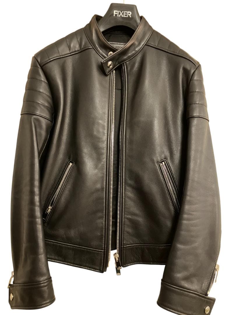 【kari】【FIXER】F2 シングルライダースジャケット（46）