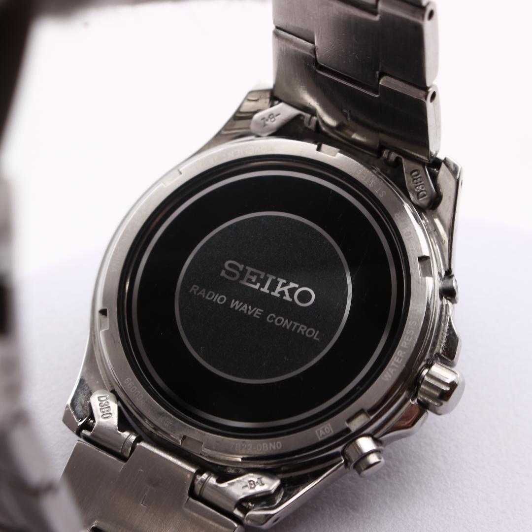 SEIKO ブライツ 電波ソーラー メンズ 腕時計 デイト表示 黒文字盤