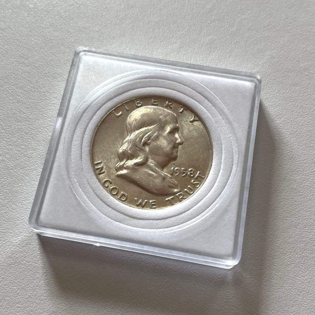 1958年 フランクリン ハーフダラー 銀貨 良品