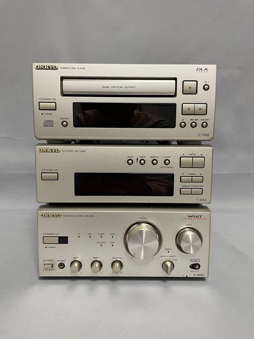 ONKYO プリメインアンプ FM/AMチューナー CDプレーヤー 3点セット