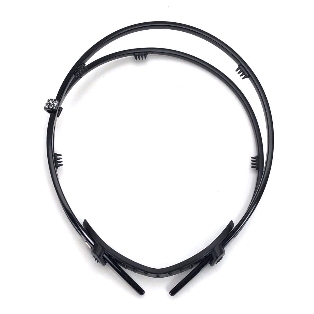 【美品・矯正バンド付】アレクサンドル ドゥ パリ／スワロフスキー カチューシャ