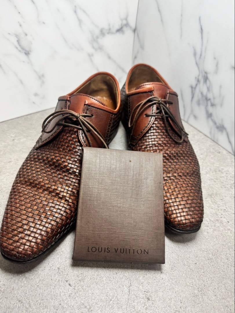 最終値下げ！ LOUIS VUITTON 編み込みデザインシューズ