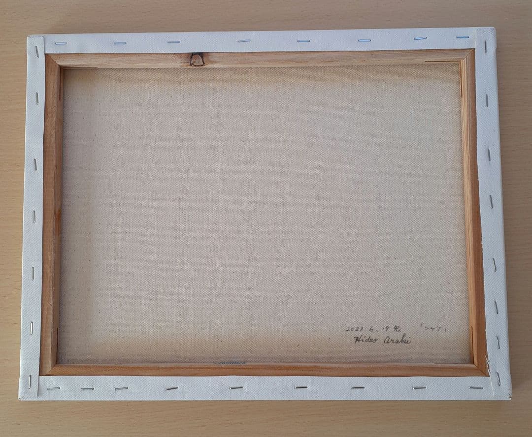 油絵　額縁入り「　シャチ　」　サイズF6