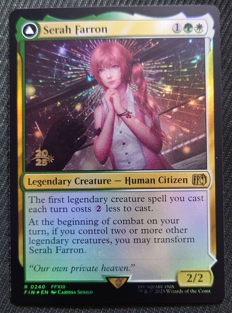 mtg 稀少エラー 反転ホロ セラ・ファロン 金箔 プレリリース プロモ fin