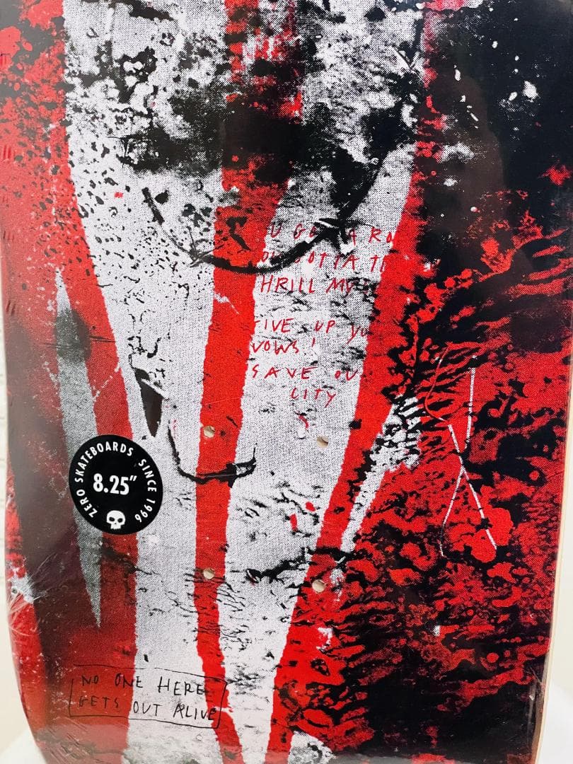 台湾製無地黒デッキテープ付き　ZERO ゼロ スケートボードデッキ　8.25