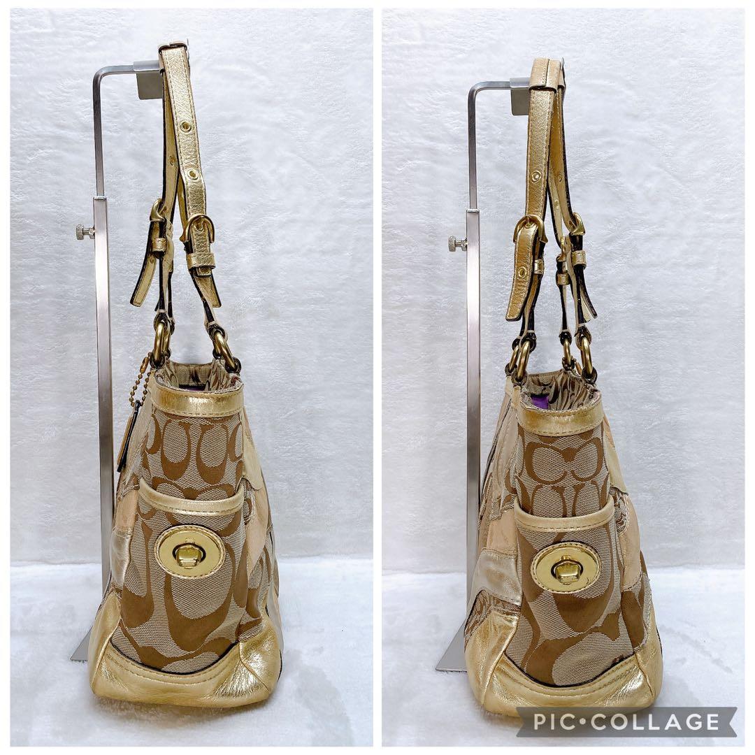 バッグ Coach Patchwork Signature TurnLock y2k