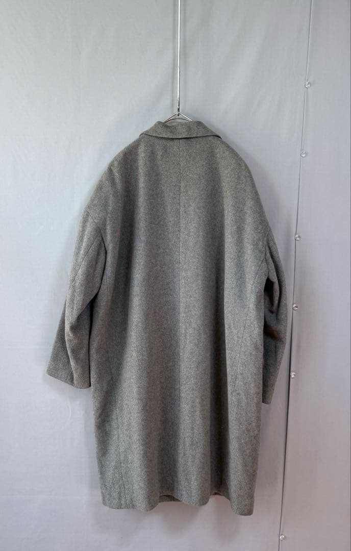 Nobleノーブル　カシミヤ混　軽量ボリュームコート　グレー　38