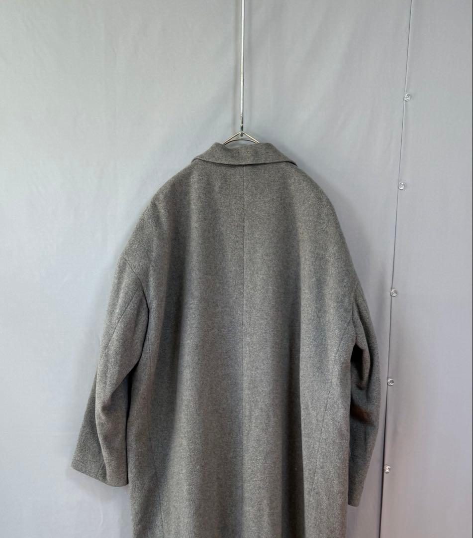 Nobleノーブル　カシミヤ混　軽量ボリュームコート　グレー　38