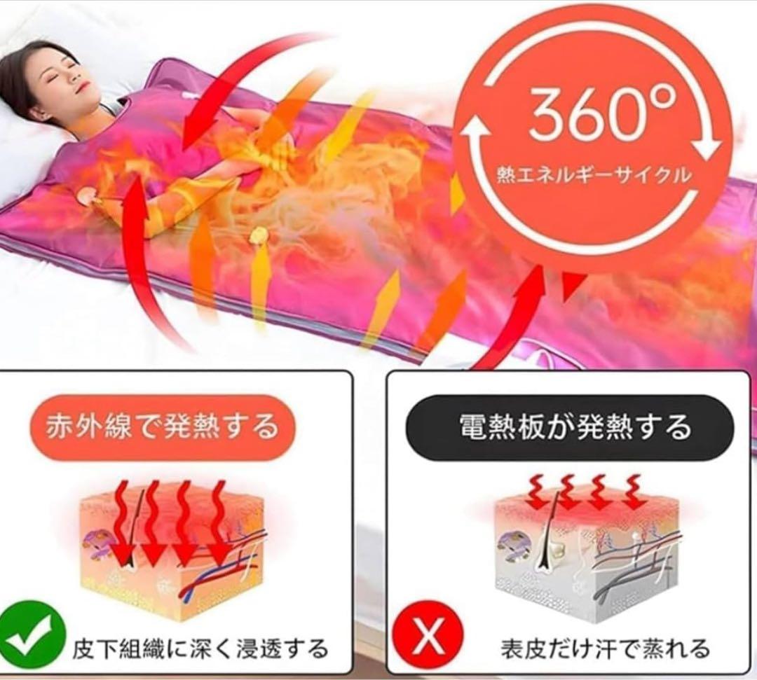 レア⭐️新品⭐️遠赤外線 ヒートマット ホームサウナ 1人用 35 ℃～ 80 ℃