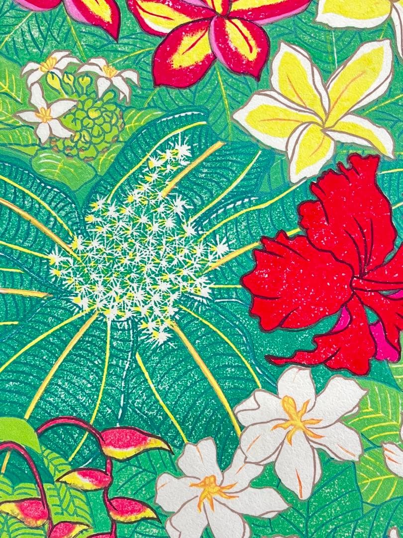 木版画『Tropical paradise 』