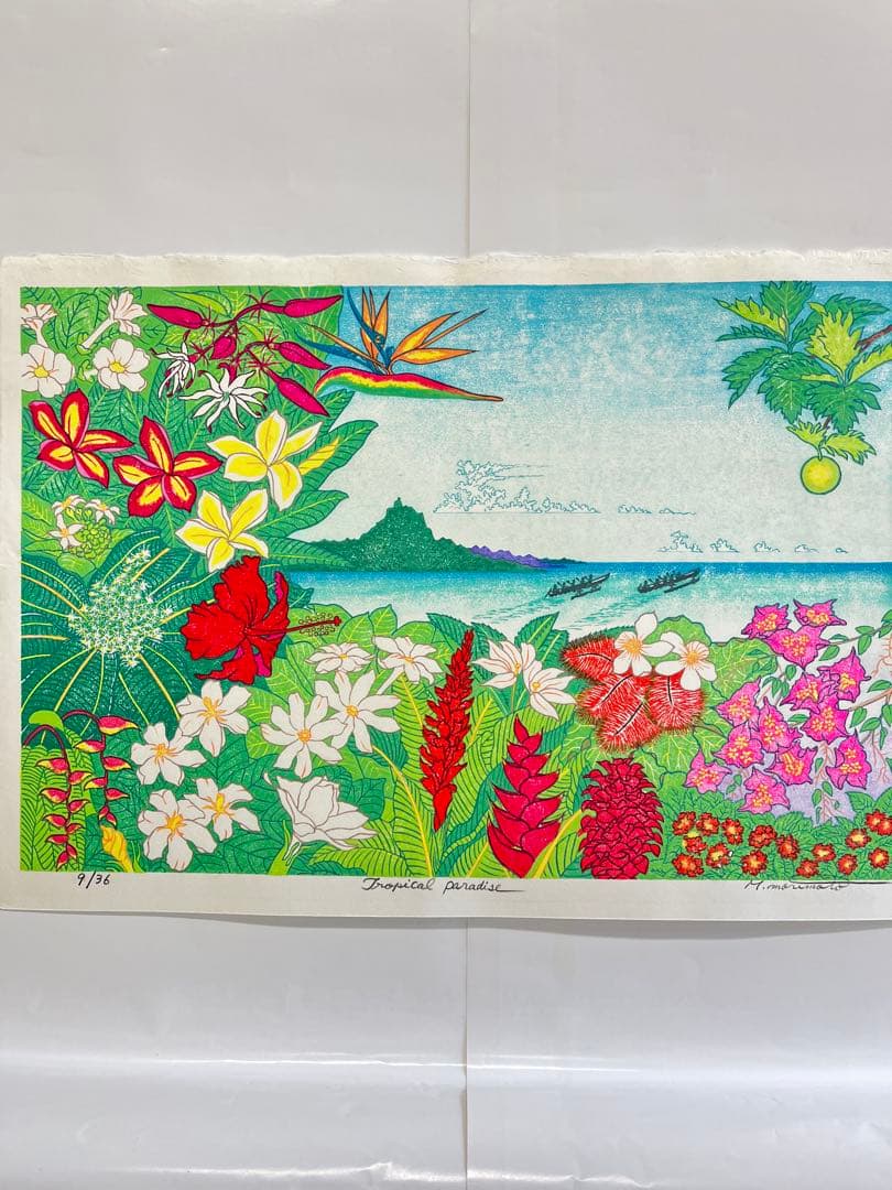 木版画『Tropical paradise 』