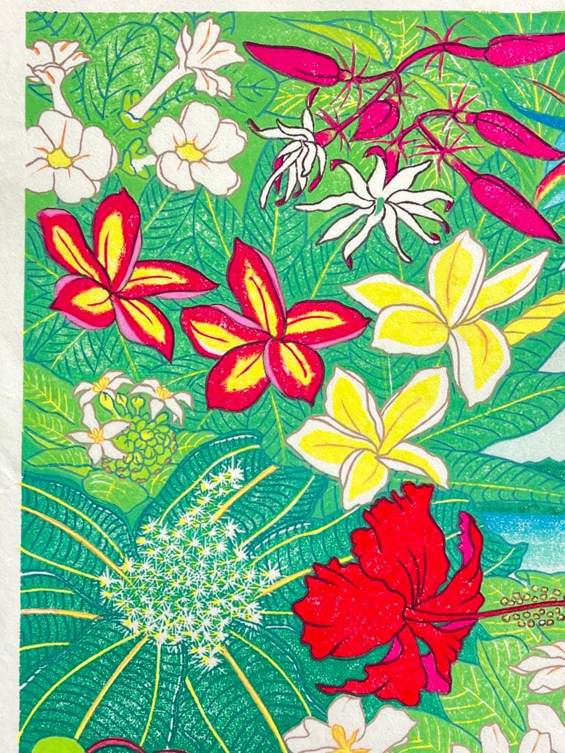 木版画『Tropical paradise 』