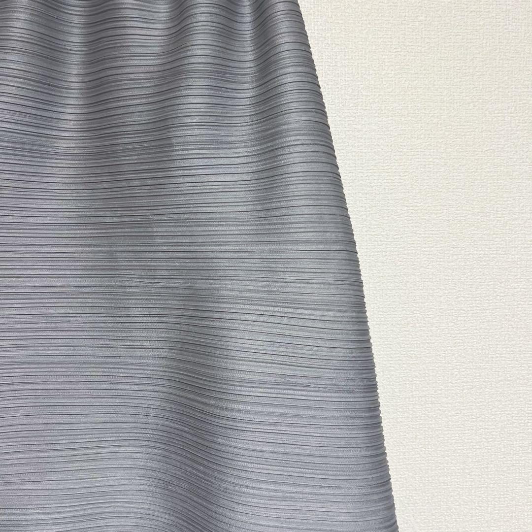 プリーツプリーズ　イッセイミヤケ　横プリーツ　サルエルパンツ　グレー