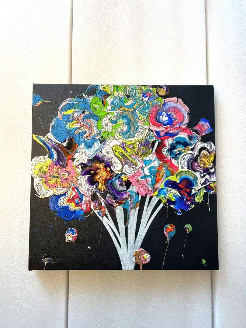 奥田雄太 絵画 Abstract Bouquet 花 サイン入り原画 アート