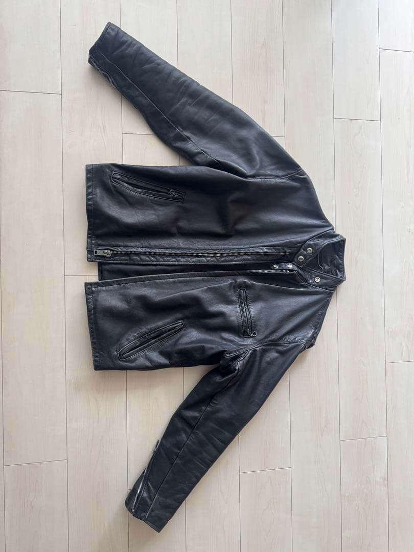 schott レザーシングルライダース 141型 40 【クリーニング済】