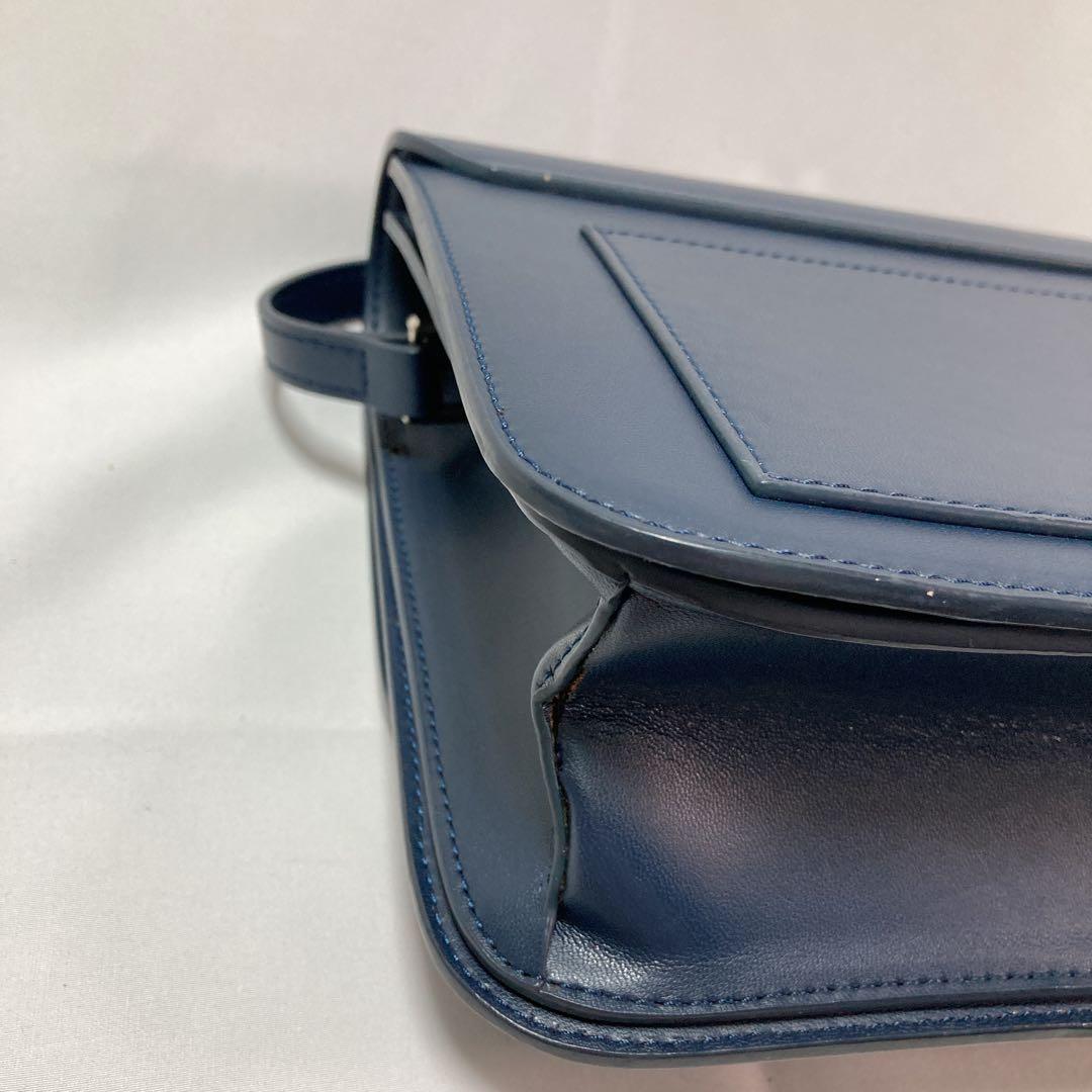 【美品】貴重 VASIC ヴァジック CITY ショルダーバッグ レザー 紺色