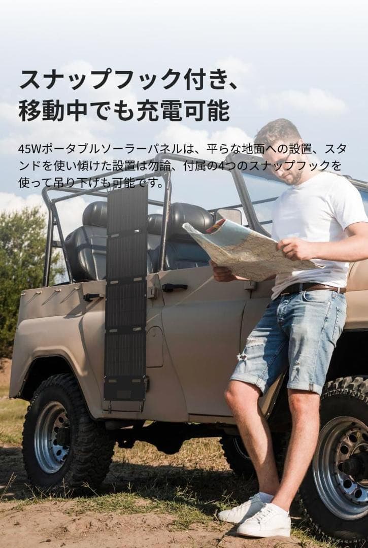 EcoFlow 45Wソーラーパネル（Type-c充電対応）新品未使用