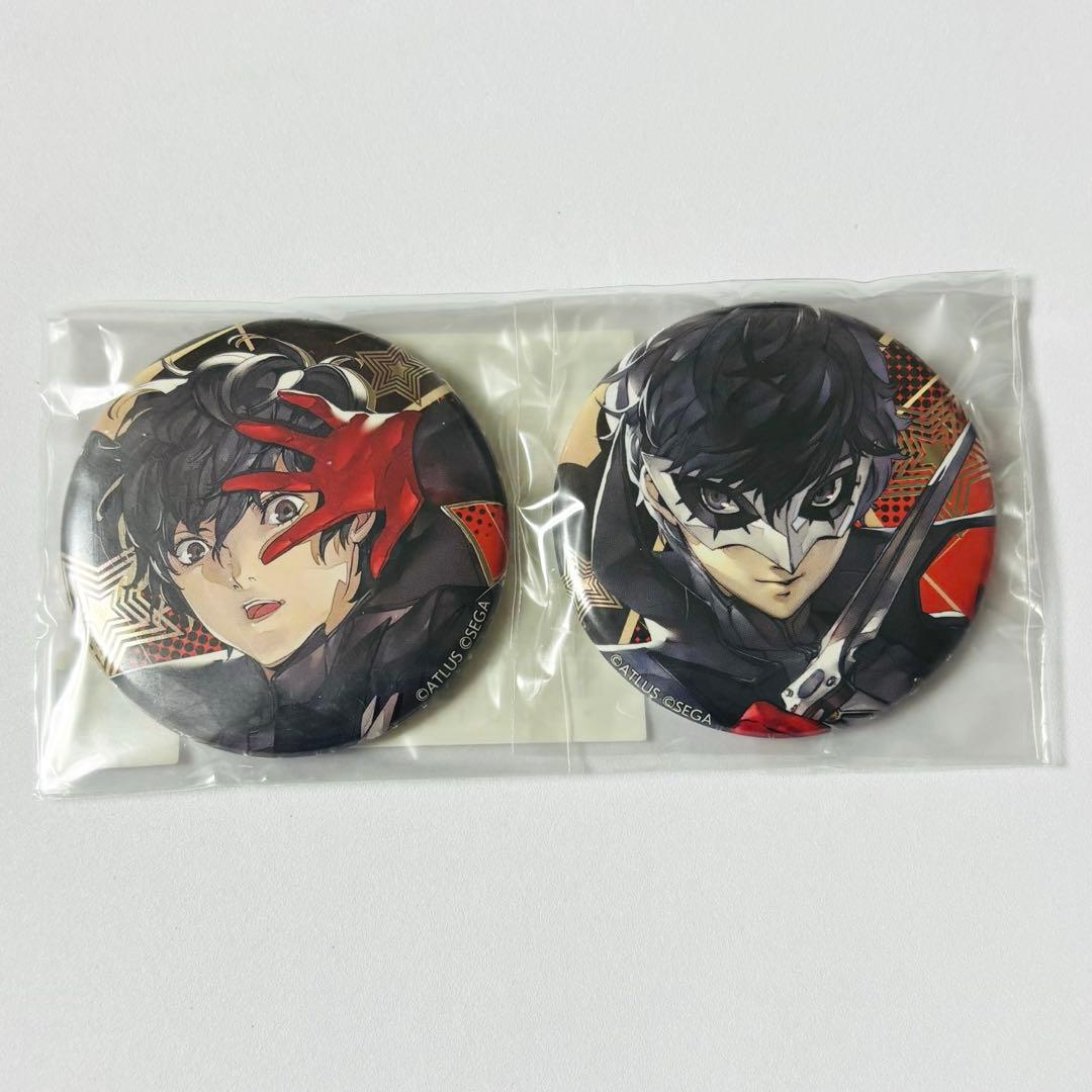 ペルソナ5 ザ・ロイヤル 楽コレ メタル風缶バッジ D-2賞 主人公 ジョーカー