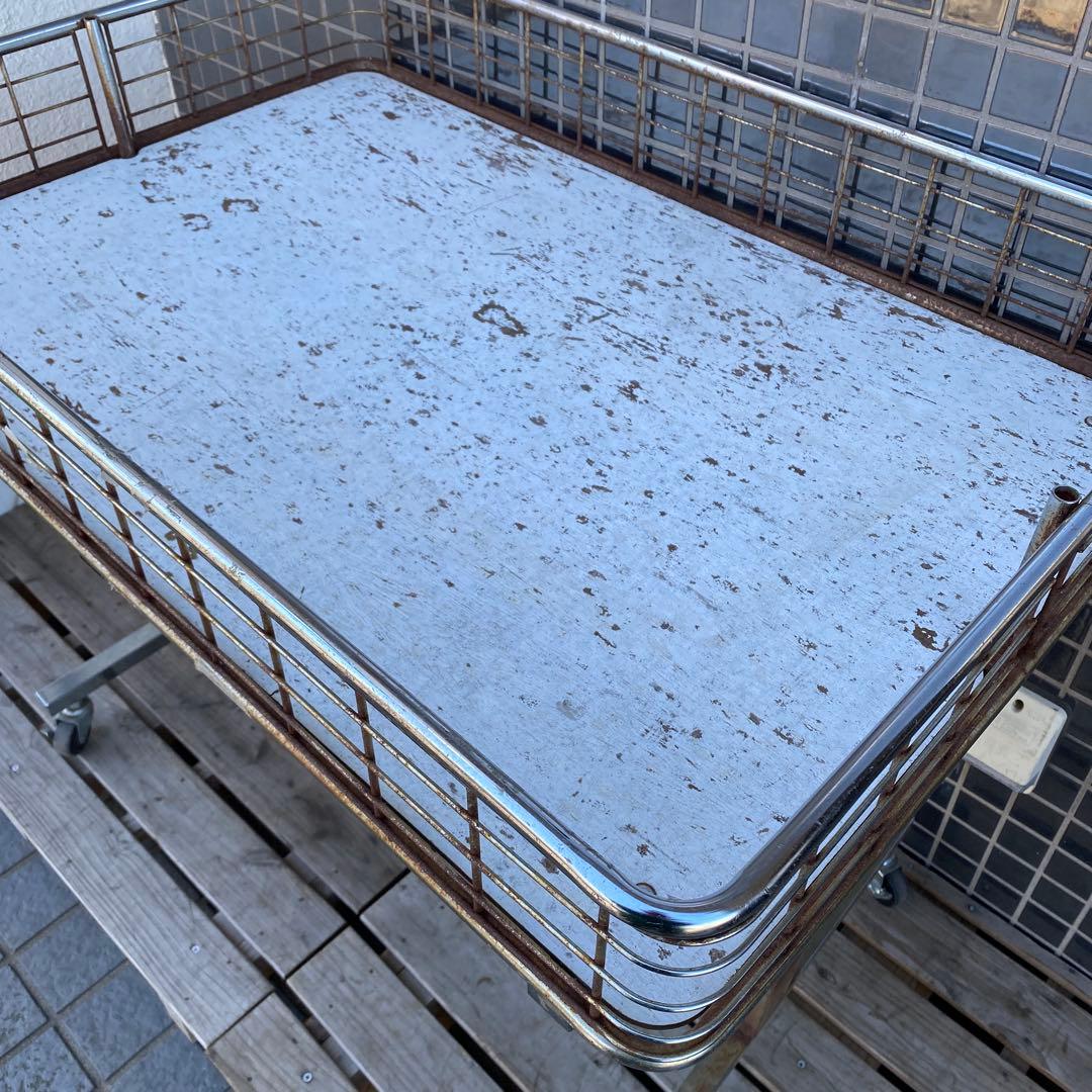 昭和レトロ 業務用折りたたみワゴン 店舗什器 インダストリアル